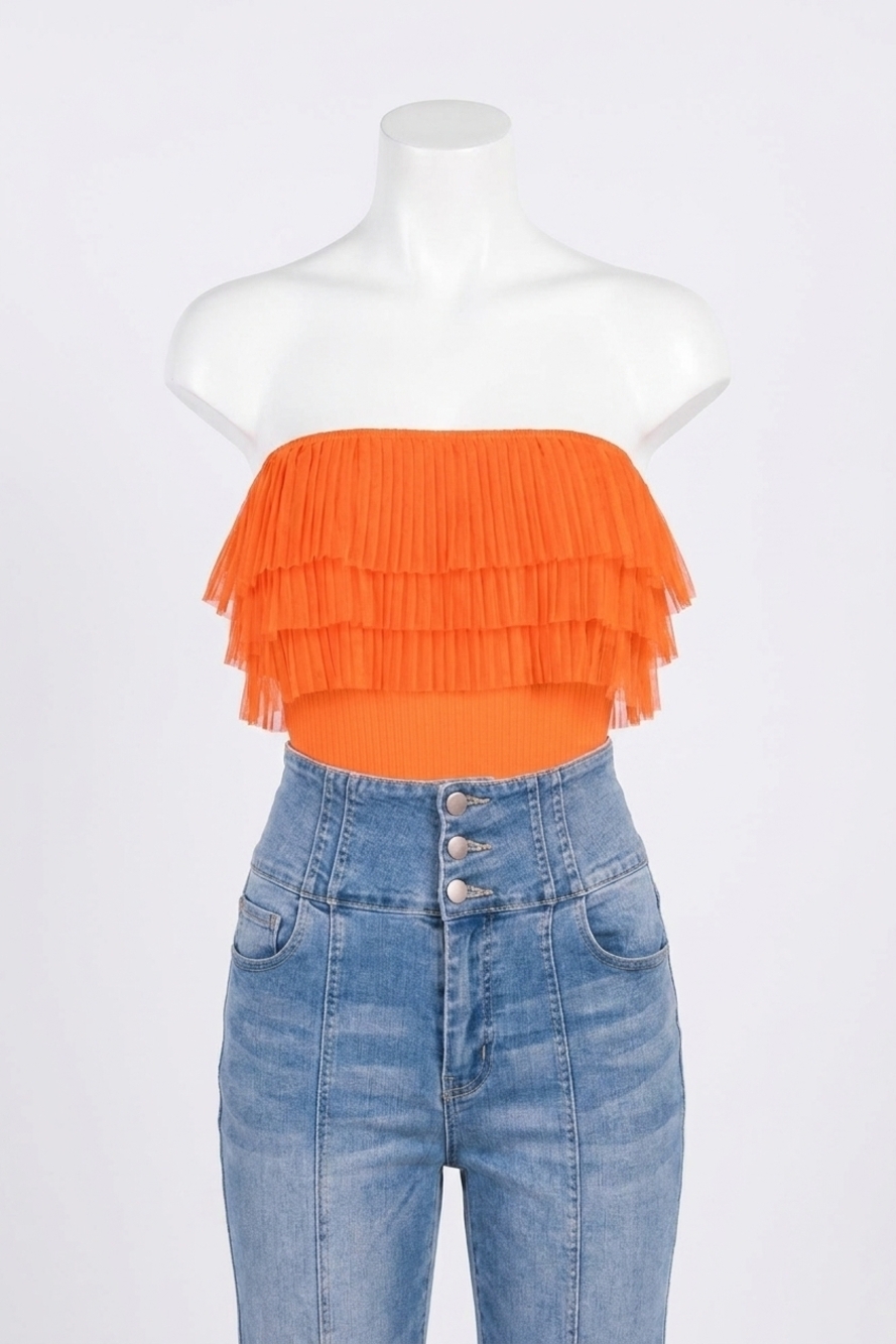 NEW FLYING TOMATO catch my charm bodysuit in orange